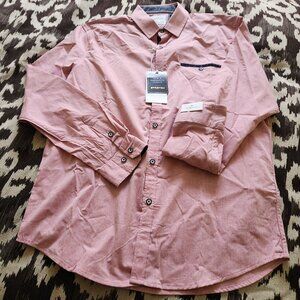 Craft and Flow Pink Casual Cotton stretch Dress shirt, New